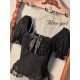 Alice Girl Yesterday Morning Fog Short Sleeve Blouse(4th Pre-Order/6 Colours/Full Payment Without Shipping)